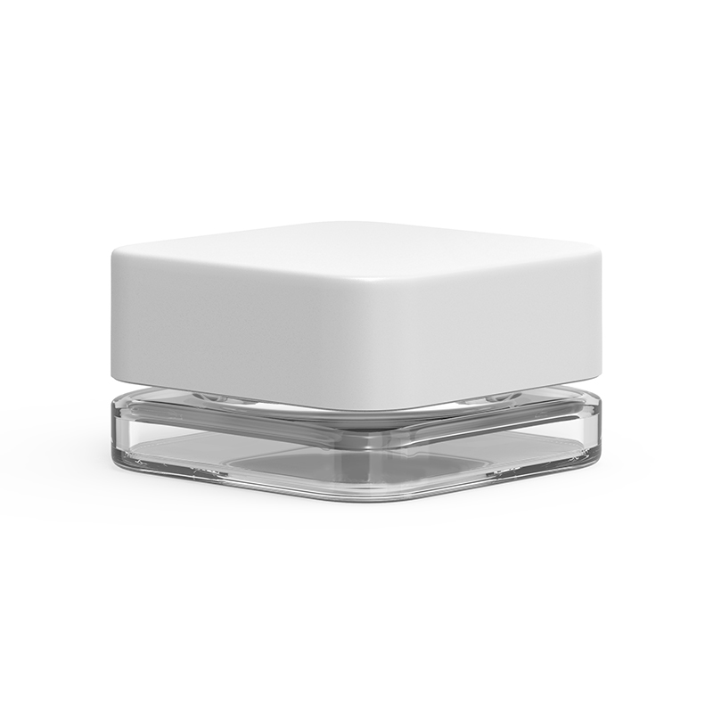 Square glass jar